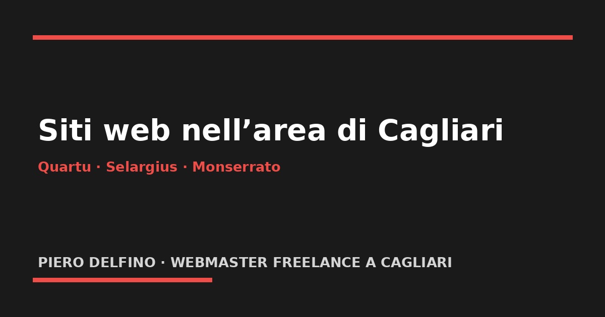 Creazione siti web a Quartu Sant'Elena, Selargius e Monserrato
