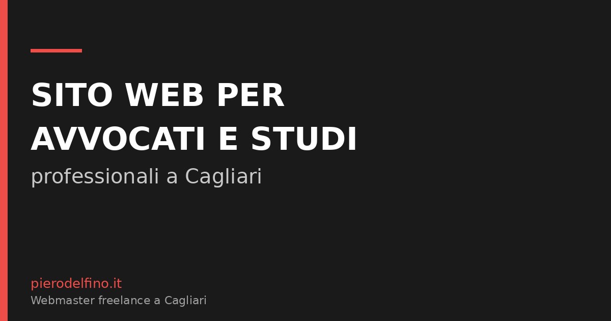 Sito web per avvocati e studi professionali a Cagliari